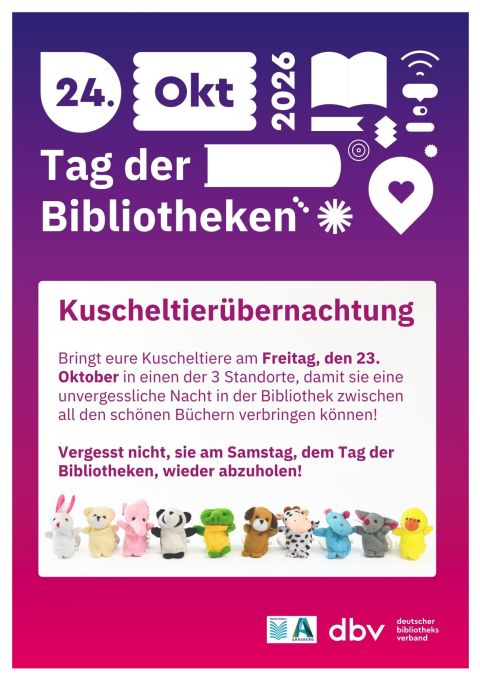 Plakat Tag der Bibliotheken | Gestaltung: Stadtbibliothek Arnsberg / Deutscher Bibliotheksverband e.V. (dbv)